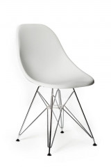 Кресло руководителя  Симпл хром K-017 white