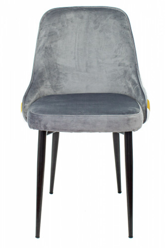 Стул для кухни Бюрократ KF-5_2 комплект 2шт серый зигзаг металл черный на ножках (KF-5/ZIG/GREY_2)