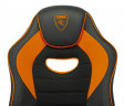 Кресло игровое Zombie GAME 16 черный/оранжевый эко.кожа/ткань крестов. пластик