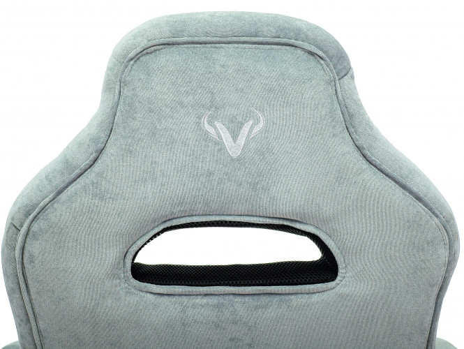 Кресло игровое Zombie VIKING 6 KNIGHT Fabric голубой с подголов. крестов. металл