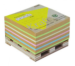 Блок самоклеящийся бумажный Stick`n 21817 76x76мм 400лист. пастель+крафт Kraft Notes &quot;палета&quot;