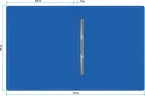 Папка метал.пруж.скоросш. Buro -ECB04PBLUE A4 пластик 0.5мм синий
