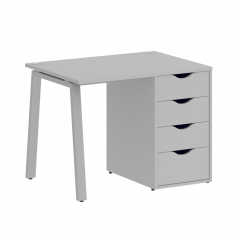 Home Office Стол письменный VR.SP-3-98.4.A Серый/Серый металл 980*720*750