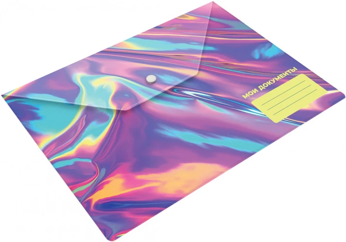 Конверт на кнопке Silwerhof OIL A4 пластик 0.25мм