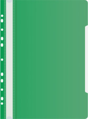 Папка-скоросшиватель Бюрократ PS-P20GRN A4 прозрач.верх.лист боков.перф. пластик зеленый 0.12/0.16